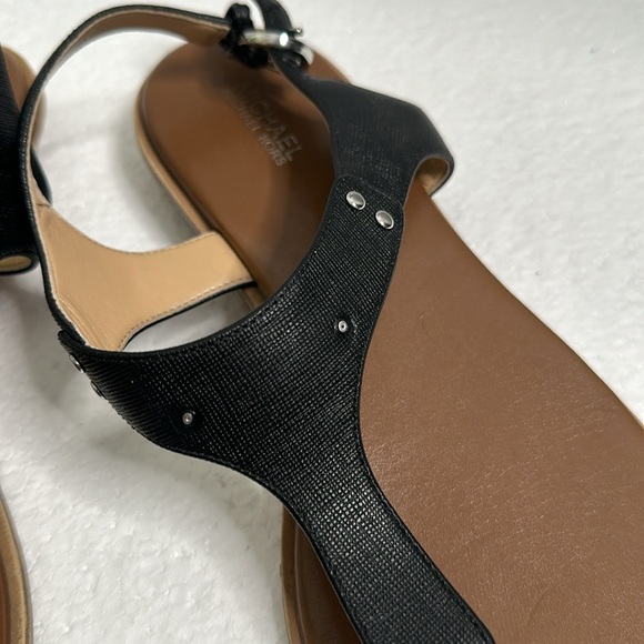 Michael kors black leather sandals size 9.5 - Picture 4 of 5